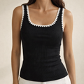 Ribbed Tank Top – Black/White