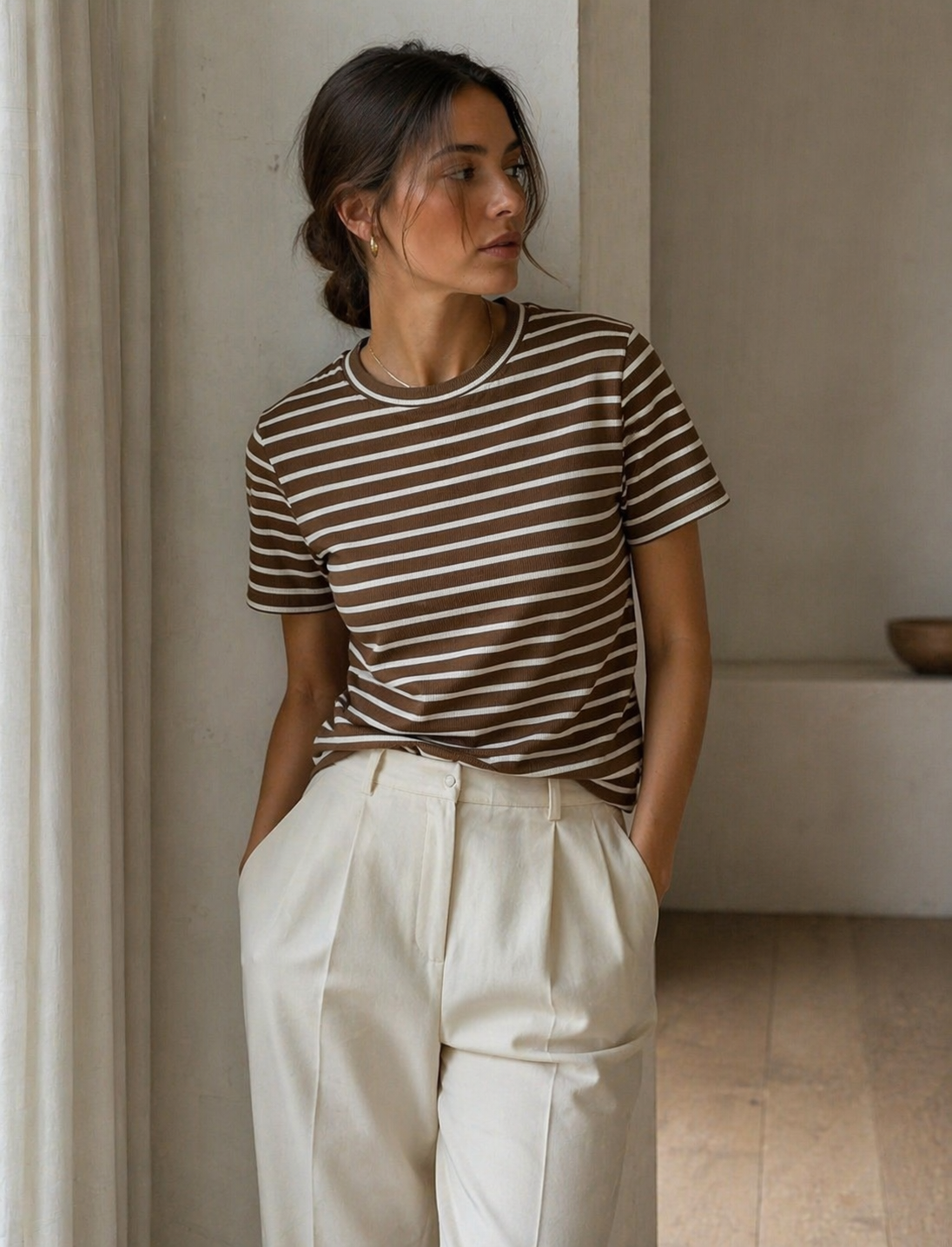 Striped Rib Tee