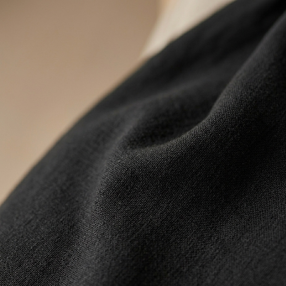 Soft Flow Cotton Pants – musta