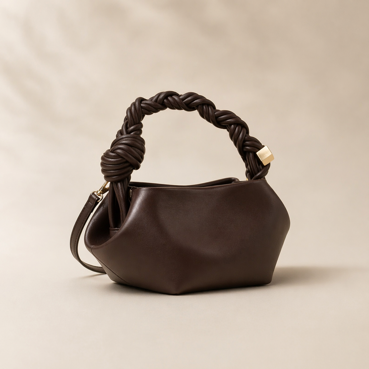 Braided Mini Bag – ruskea