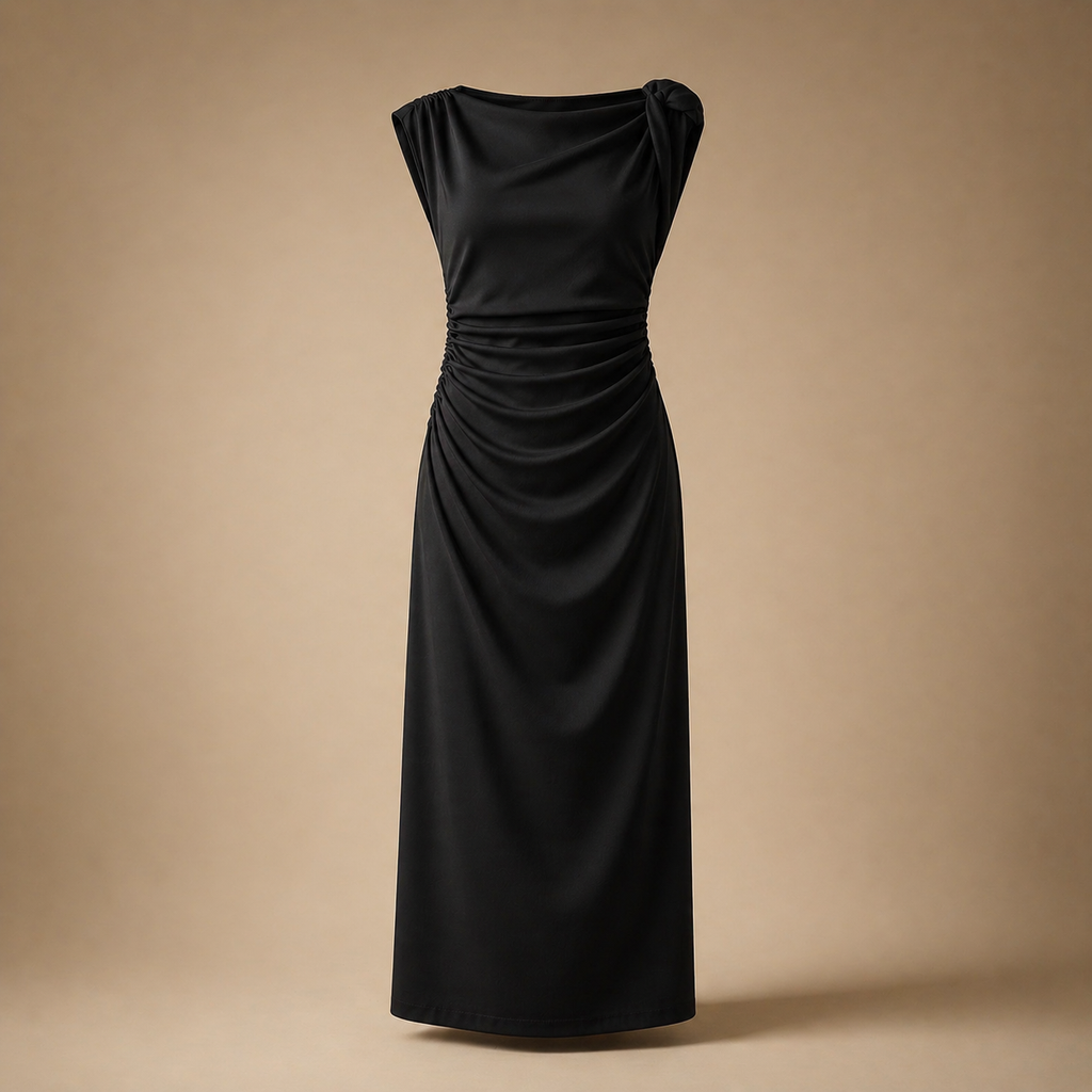 Draped Sculpt Midi Dress