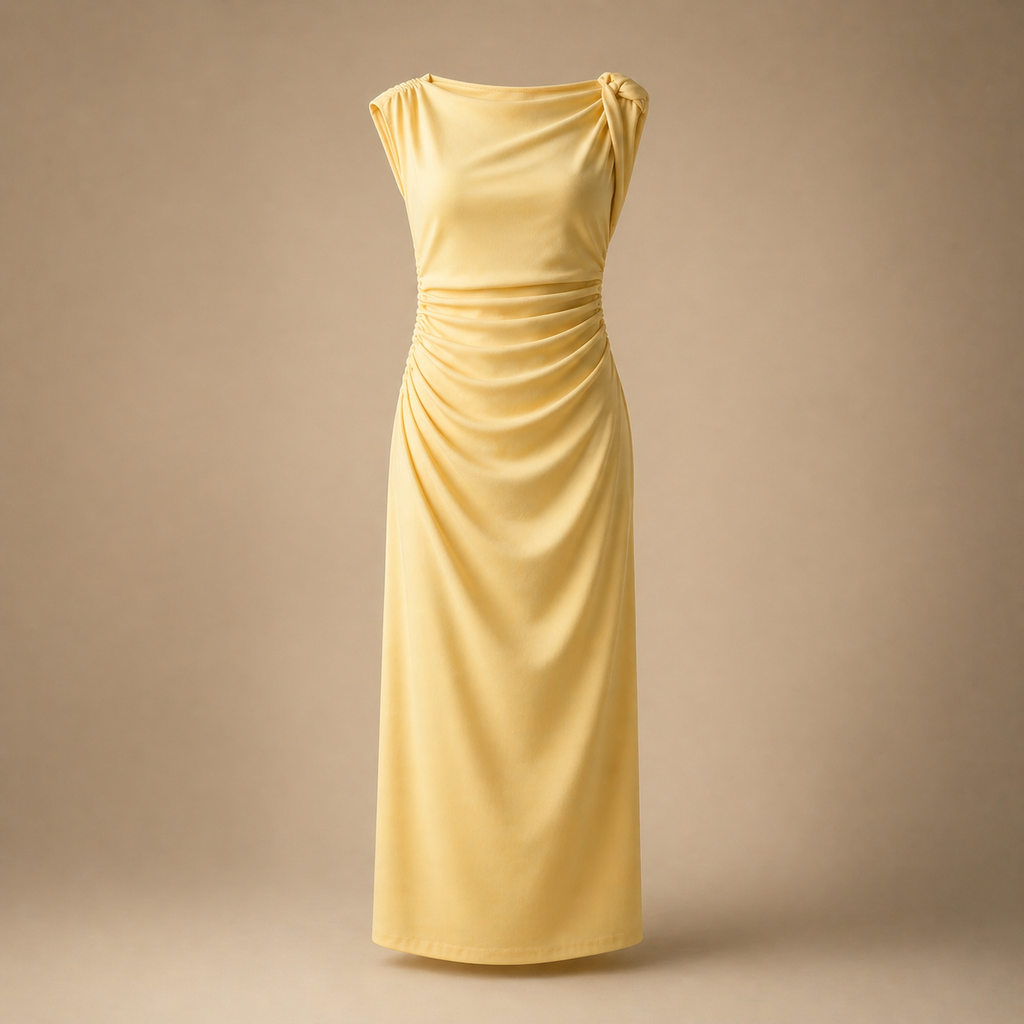 Draped Sculpt Midi Dress