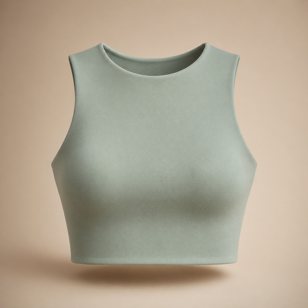 Sculpt High-Neck Crop Top