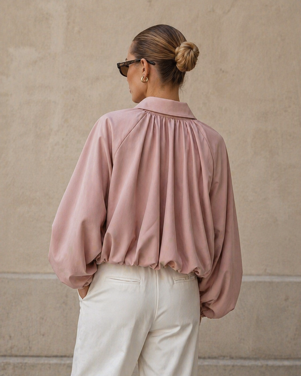 Soft Volume Zip Jacket – Dusty Rose