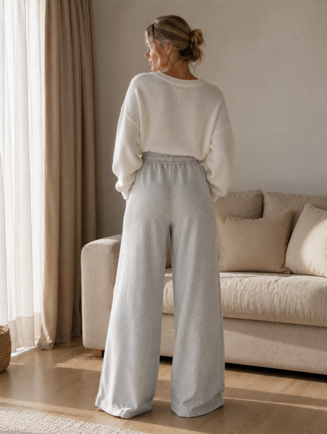 Wide Leg Collegehousut S