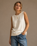 Soft Knit Tank Top – Beige