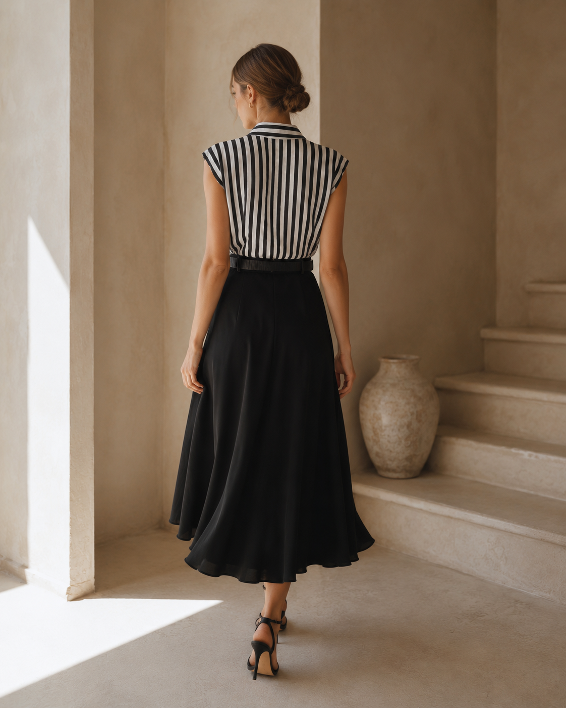 Riviera Stripe Midi Dress