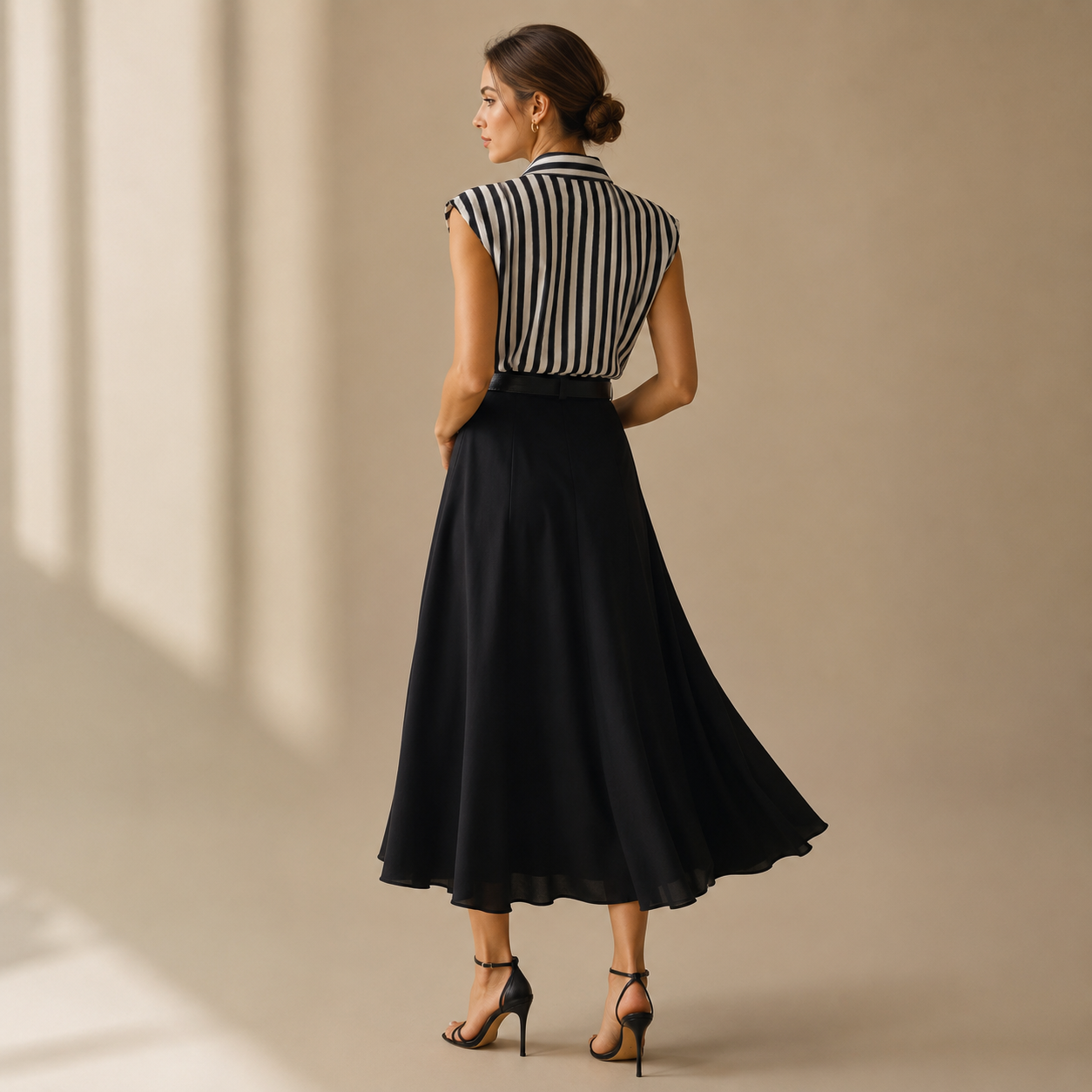 Riviera Stripe Midi Dress