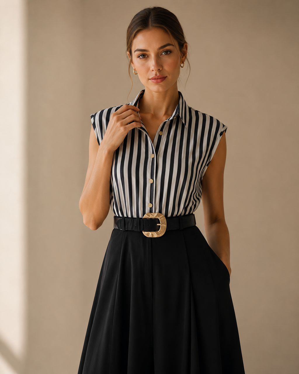 Riviera Stripe Midi Dress