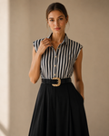 Riviera Stripe Midi Dress