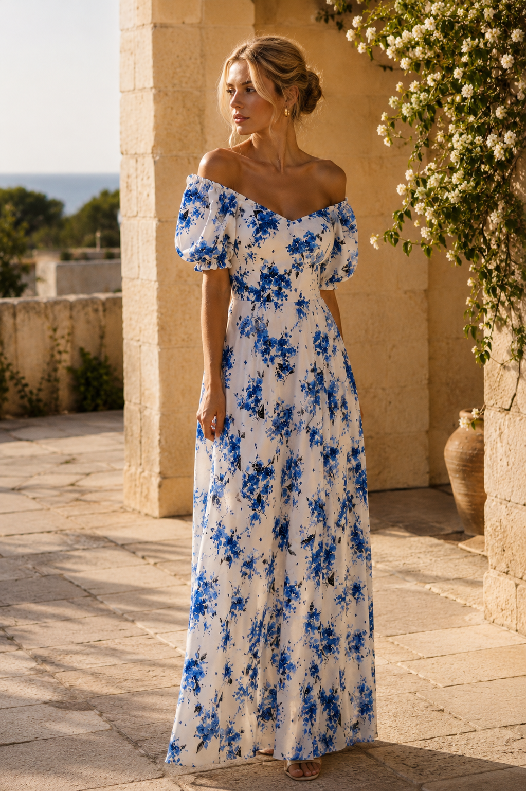 Blue Blossom Dress S