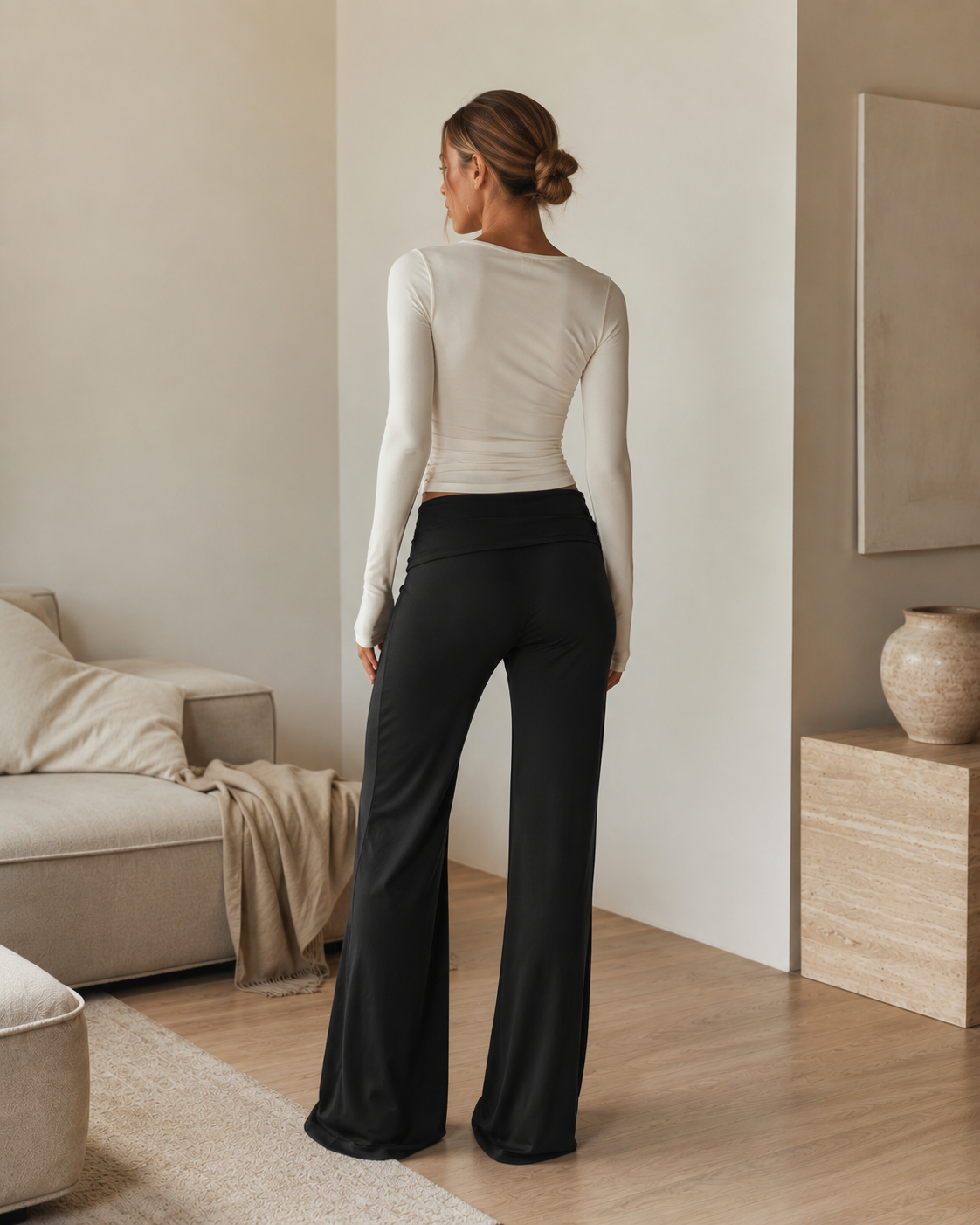 Flare Housut – Musta S
