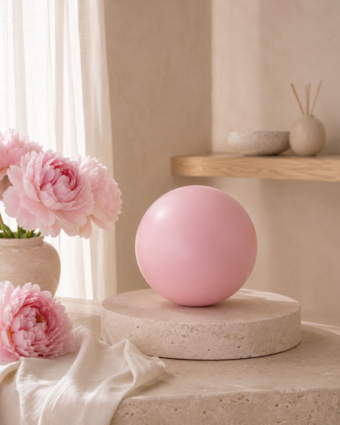 Soft Pink Pilates Ball