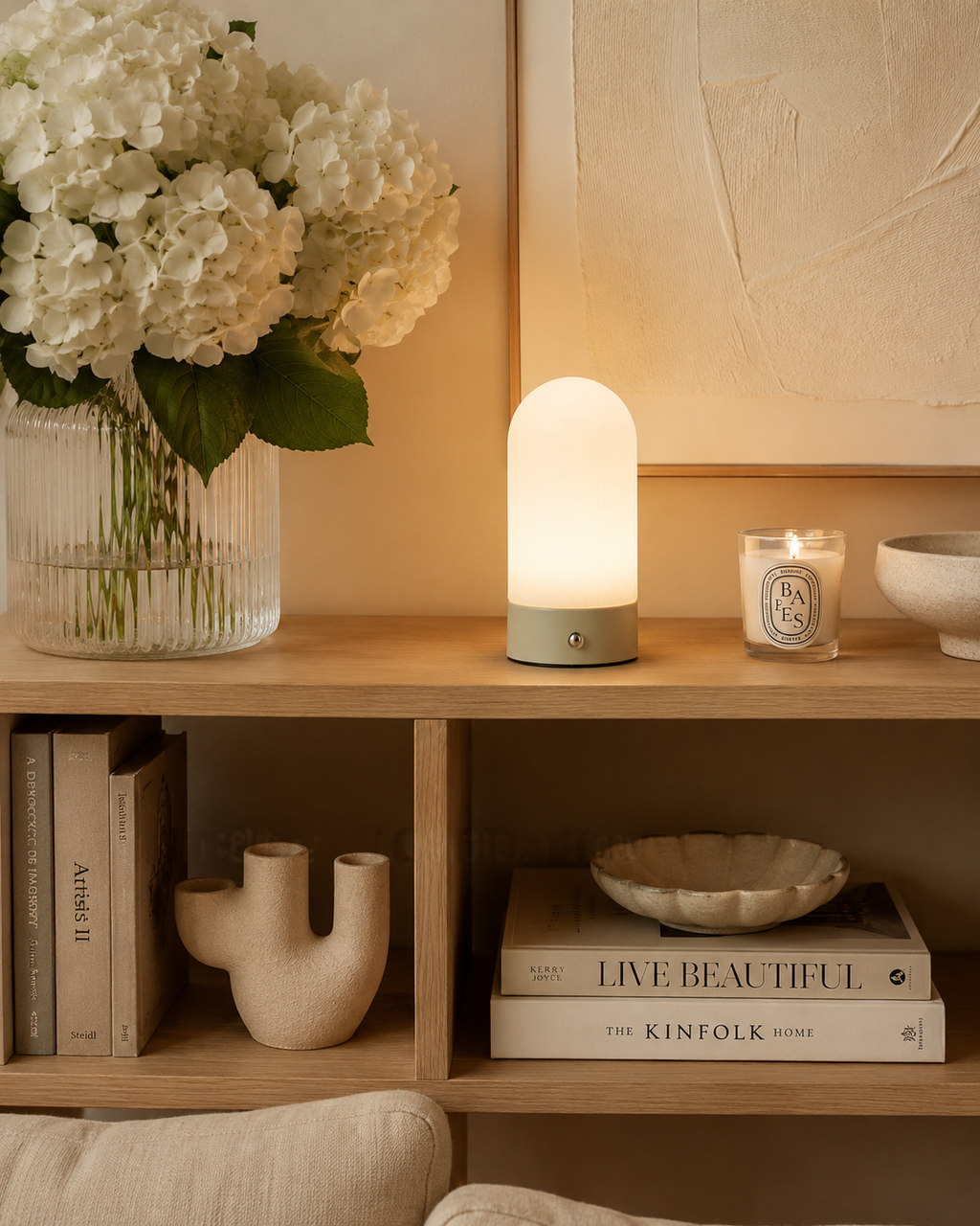 Ashford Ladattava Pöytävalaisin – Beige