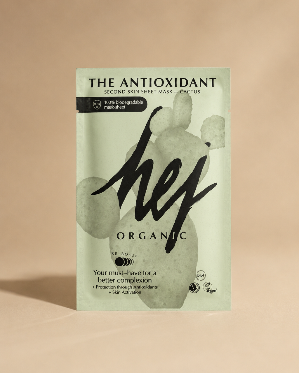 HEJ ORGANIC – The Antioxidant Second Skin Sheet Mask (Cactus)