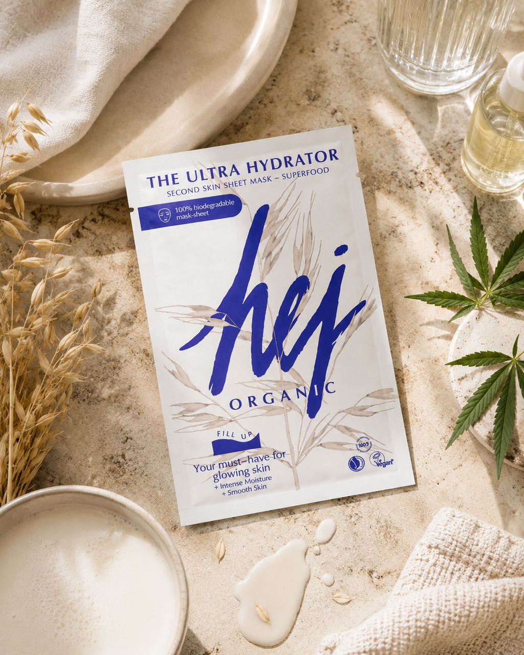 HEJ Organic The Ultra Hydrator Second Skin Sheet Mask – Superfood