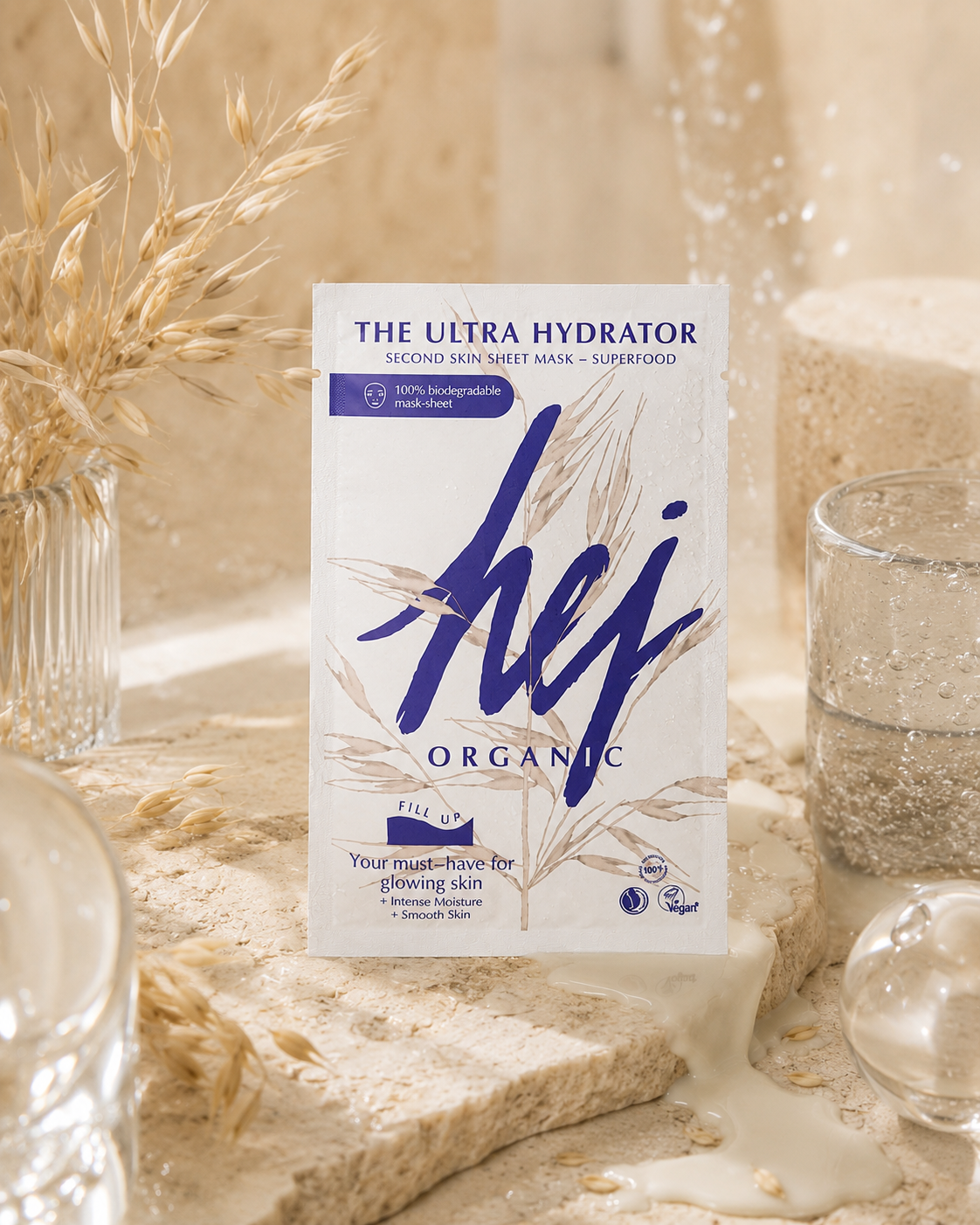 HEJ Organic The Ultra Hydrator Second Skin Sheet Mask – Superfood