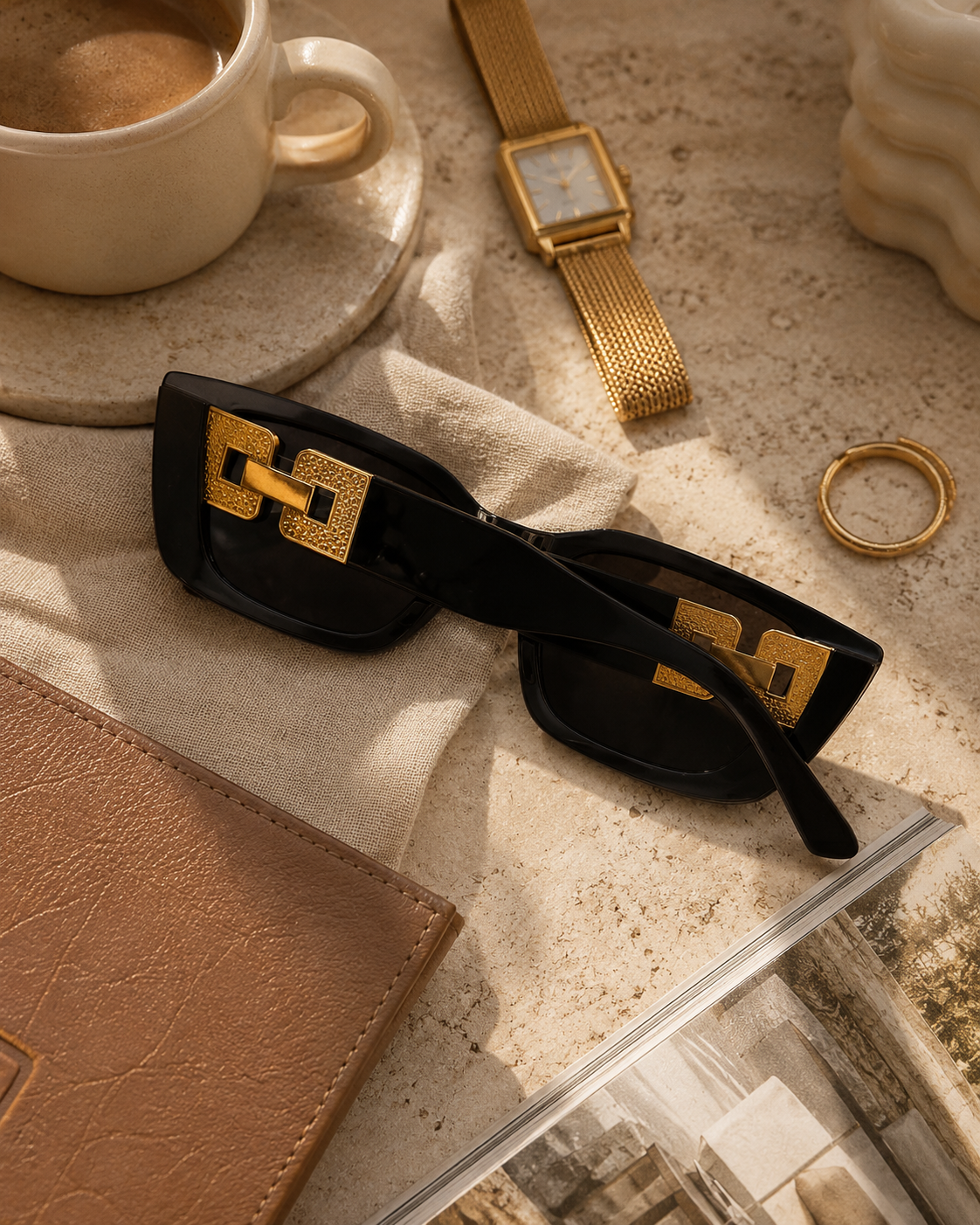 Monaco Luxe Black Sunglasses