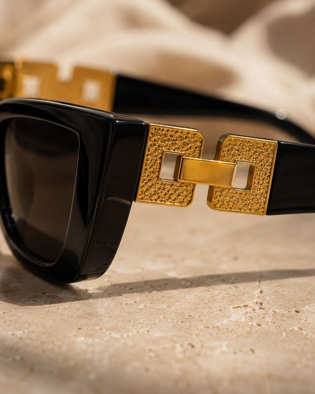 Monaco Luxe Black Sunglasses