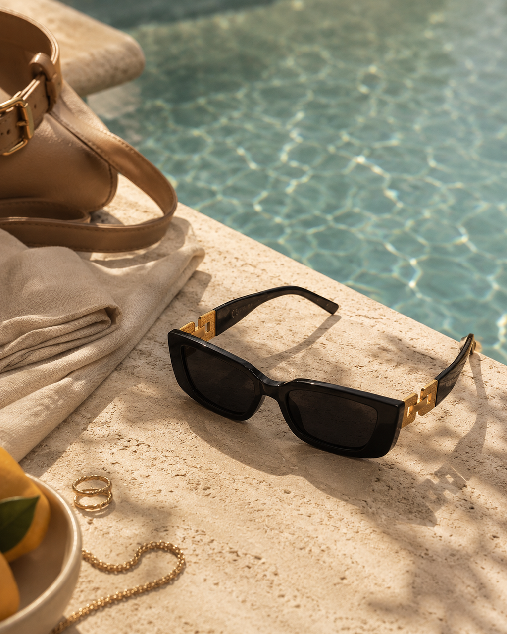 Monaco Luxe Black Sunglasses