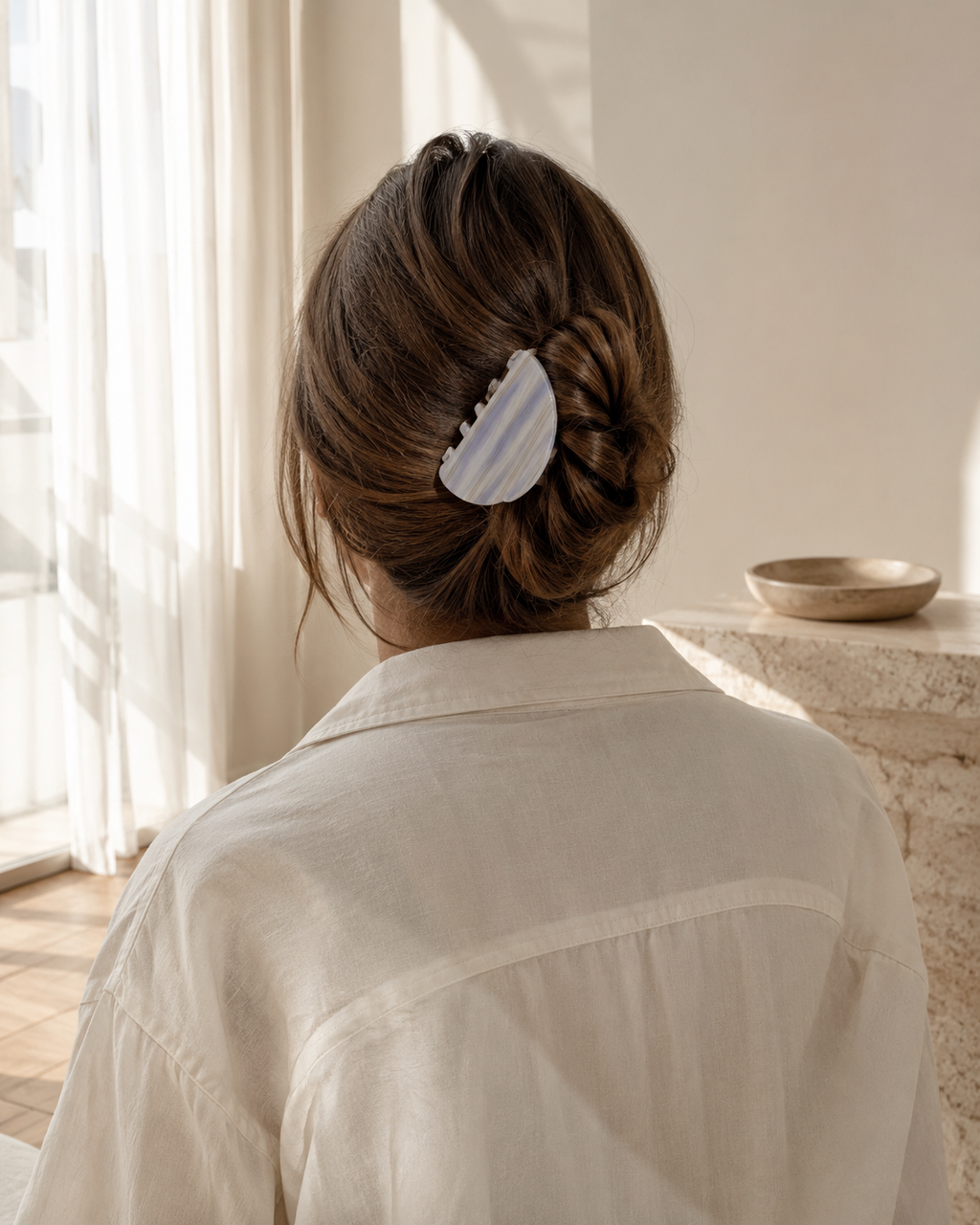 Marble Cloud Hair Claw – Lavender