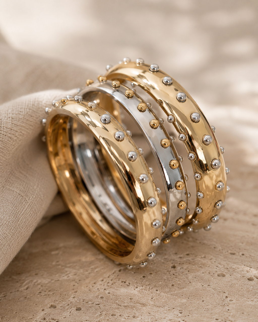 Luna Stud Bangles – Rannekorusetti (3 kpl)