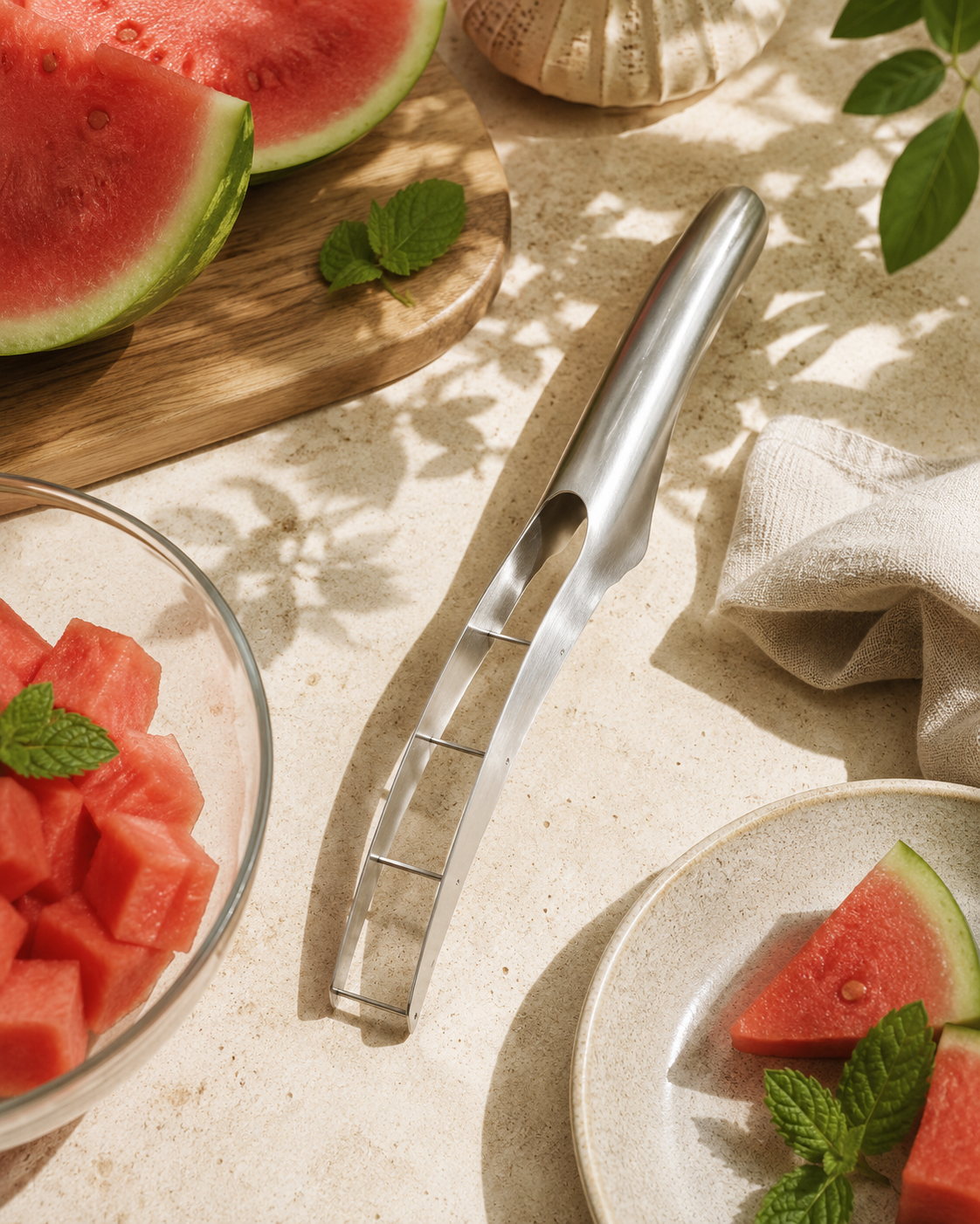 Melon Cube Cutter – Vesimelonin kuutiointileikkuri