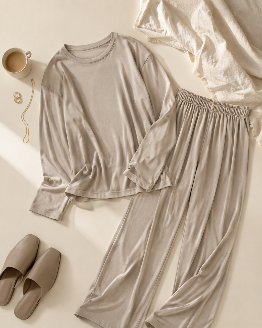 Soft Flow Lounge Set – Khaki