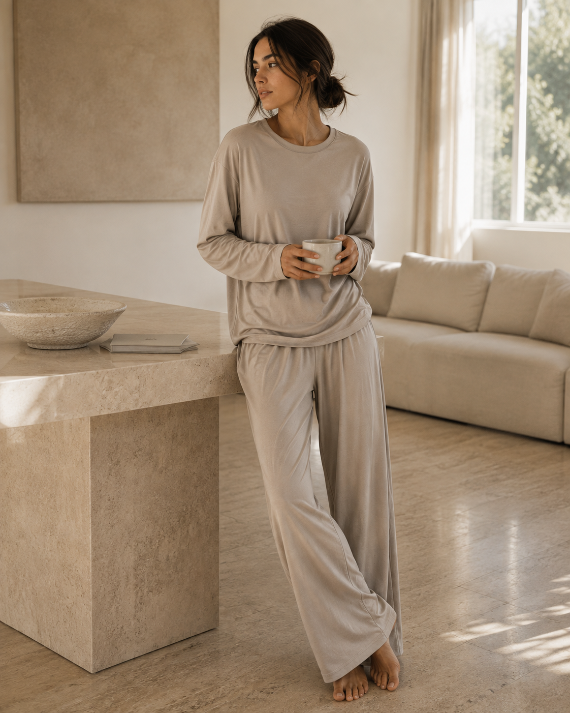 Soft Flow Lounge Set – Khaki