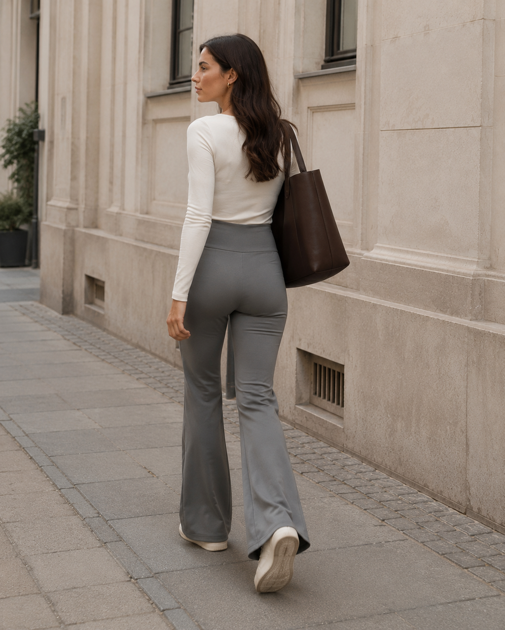 Soft Flare Pants – Grey L