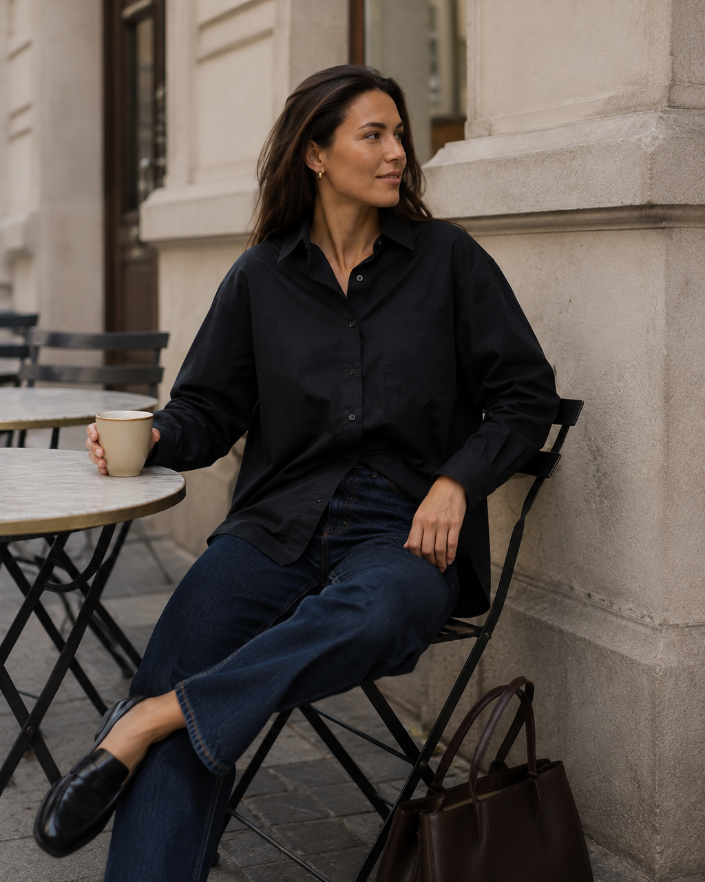 Oversized Shirt – Black L