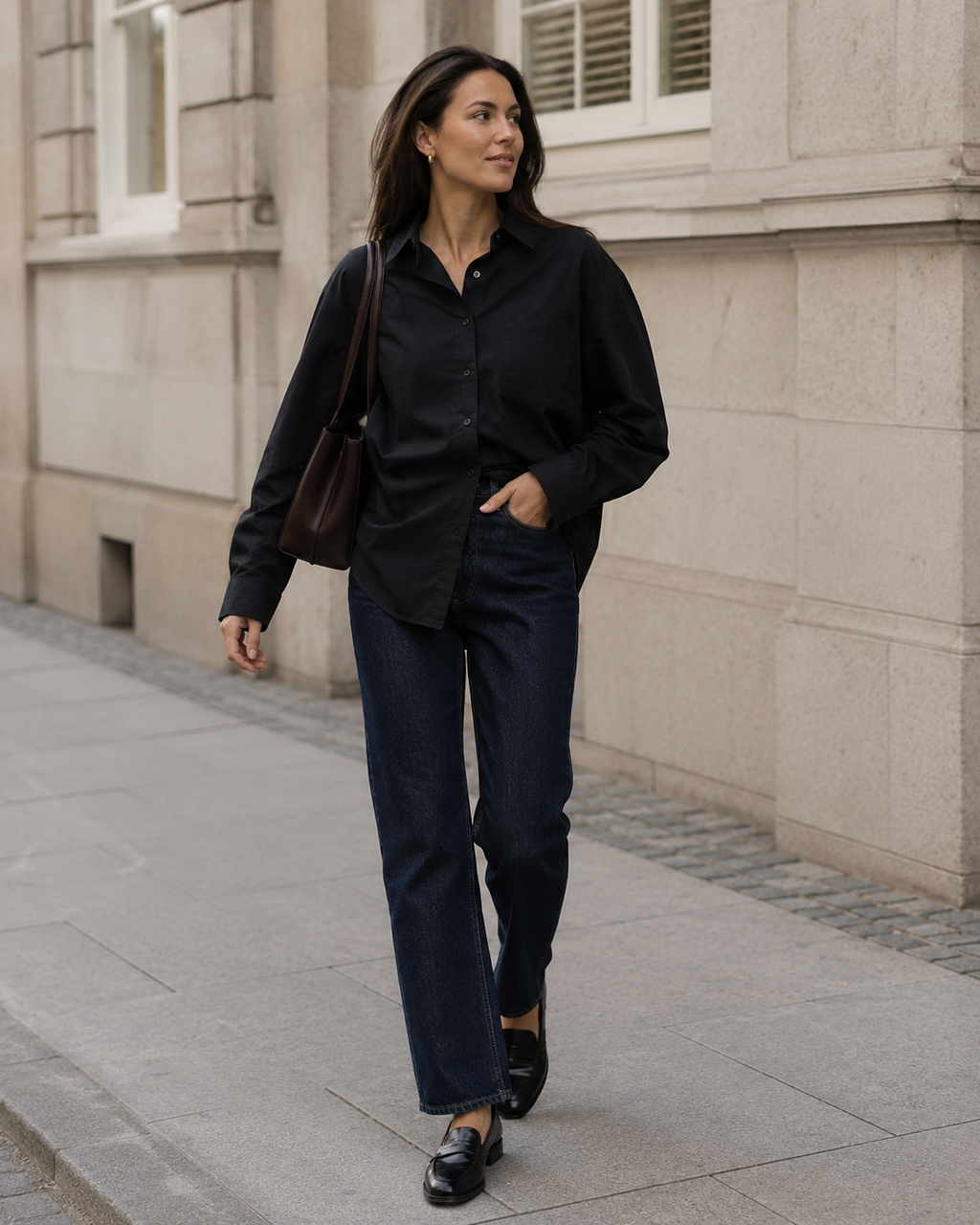 Oversized Shirt – Black L