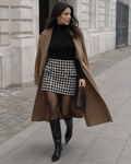 Bouclé Mini Skirt – Black & White S