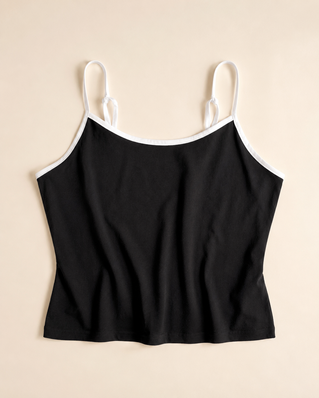 Contrast Cami Top – Musta/Valkoinen koko M