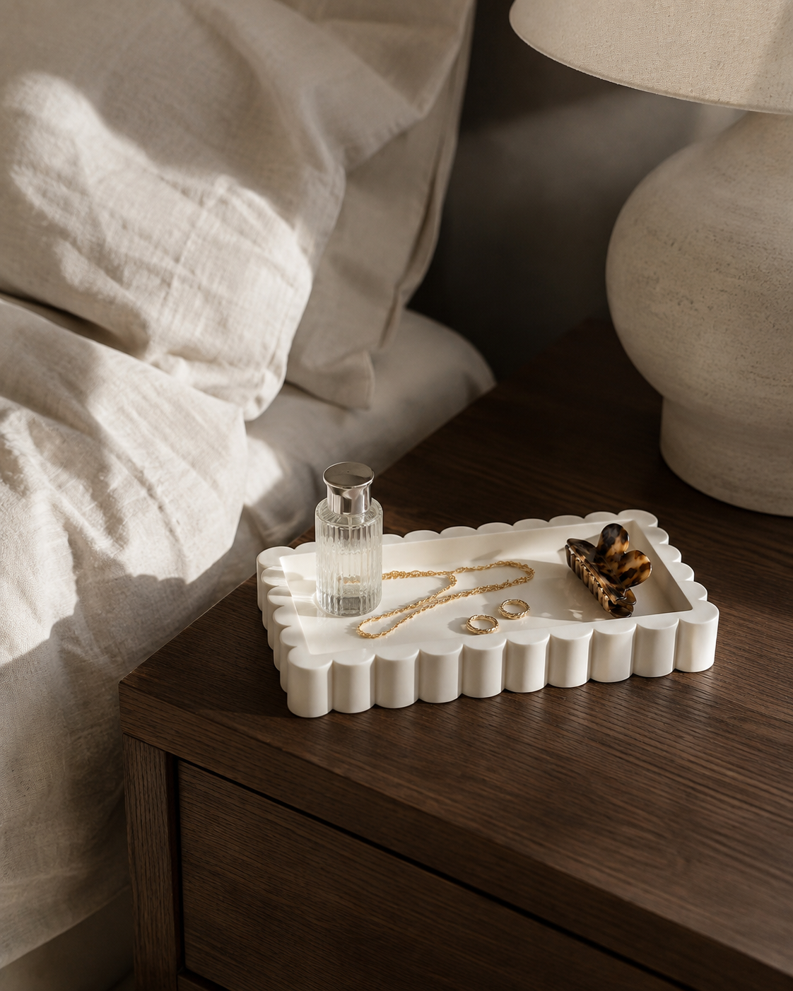 Sculpt Vanity Tray – Ivory