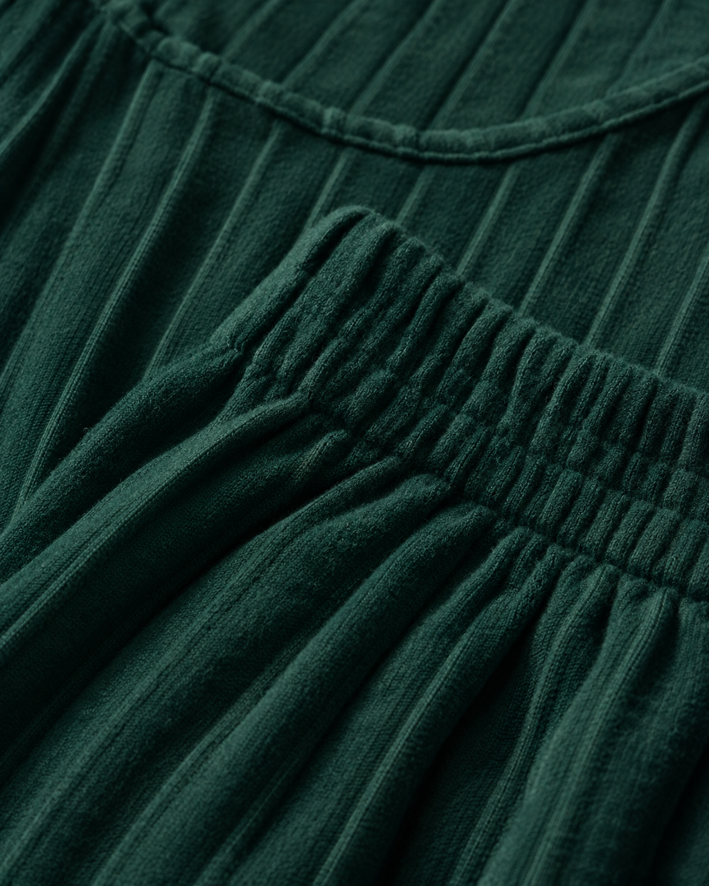 Tummanvihreä Ribbed Lounge Set L