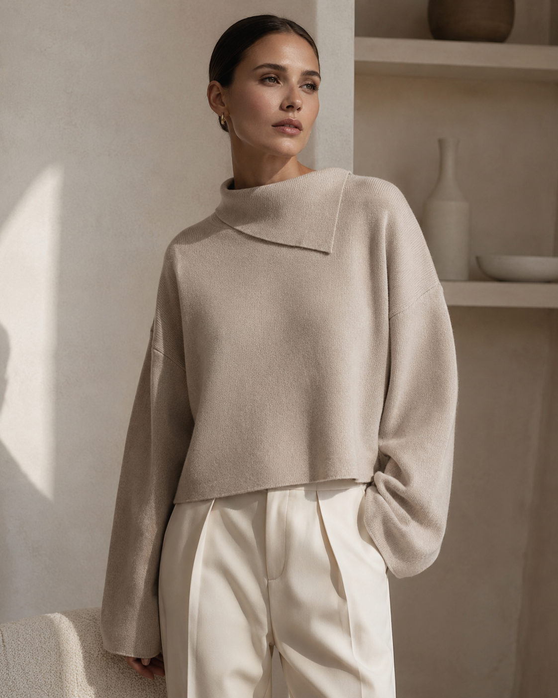Asymmetric Knit Sweater