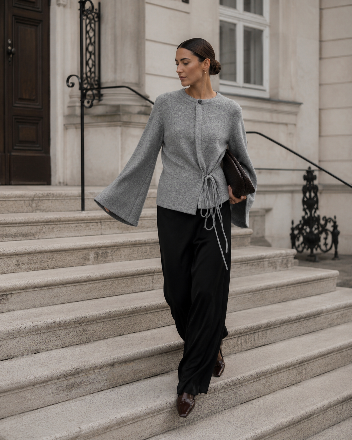 Copenhagen Tie Jacket – Grey Melange