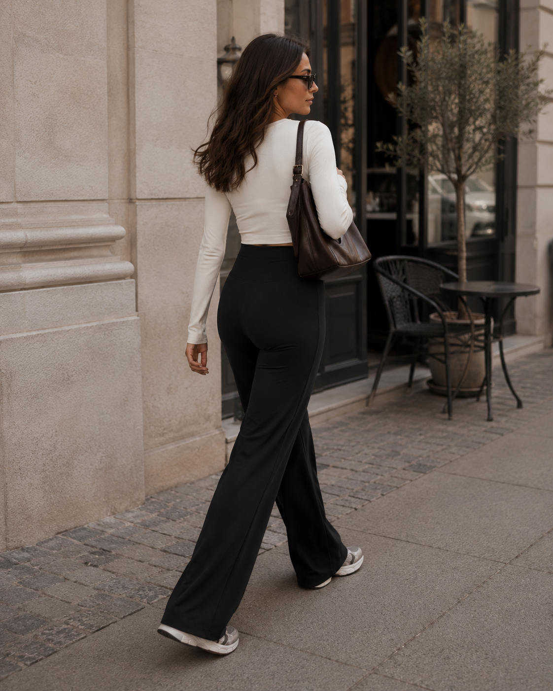 Studio Flow Wide Leg Pants – Black L