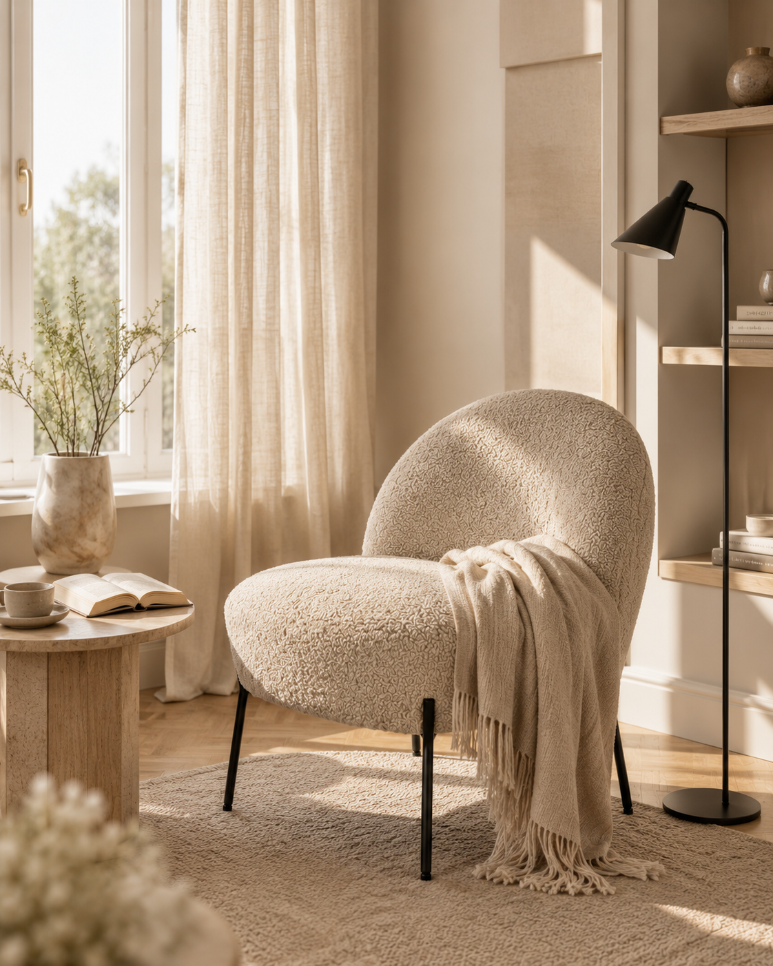 Merida Lounge Chair – Beige