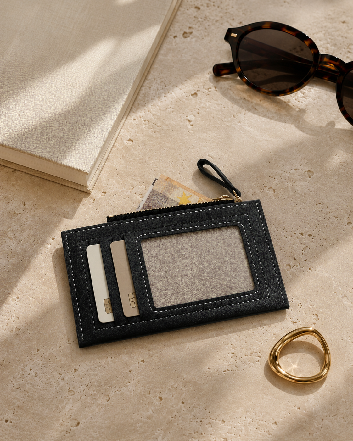 Copenhagen Card Wallet – Black & Ivory
