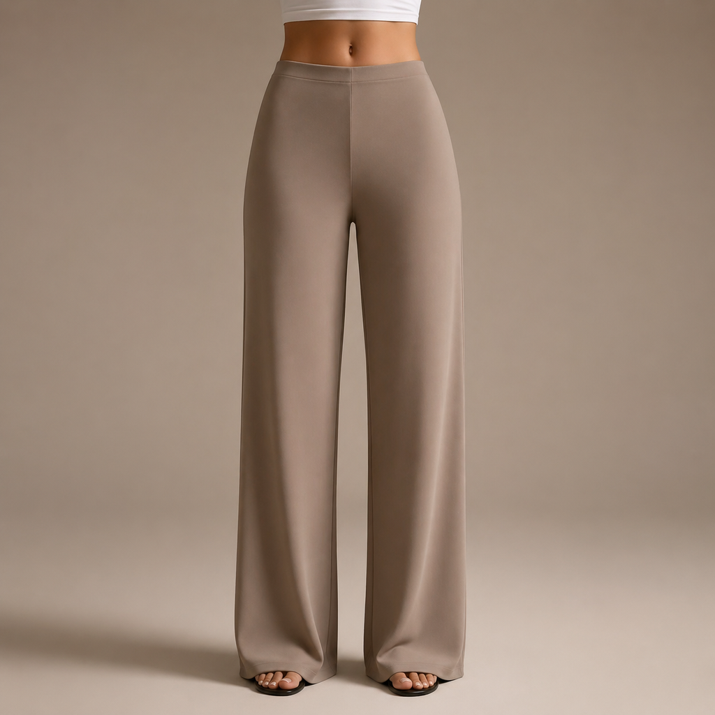 Rennot leveälahkeiset housut — Khaki / Taupe Beige