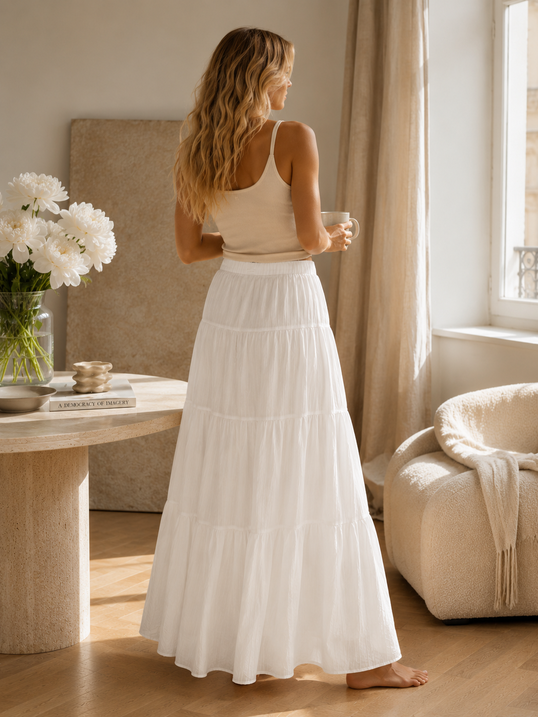 Isla Maxi Skirt – White
