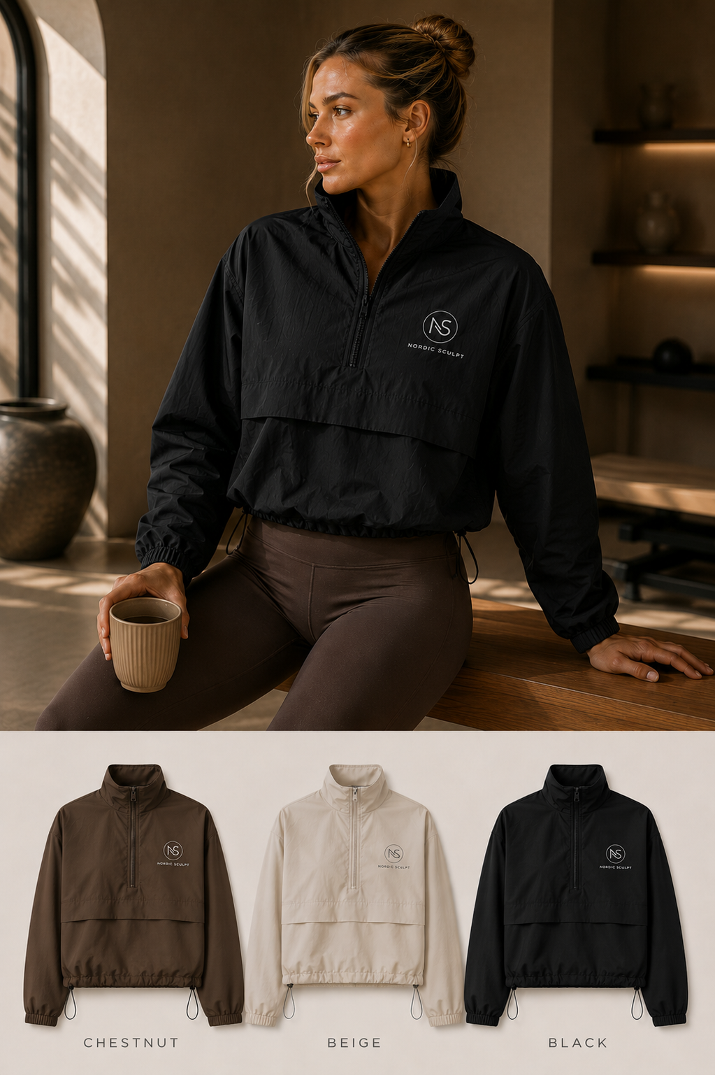 Nordic Sculpt — Half-Zip Windbreaker