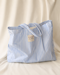 Blue Stripe Weekend Tote Bag