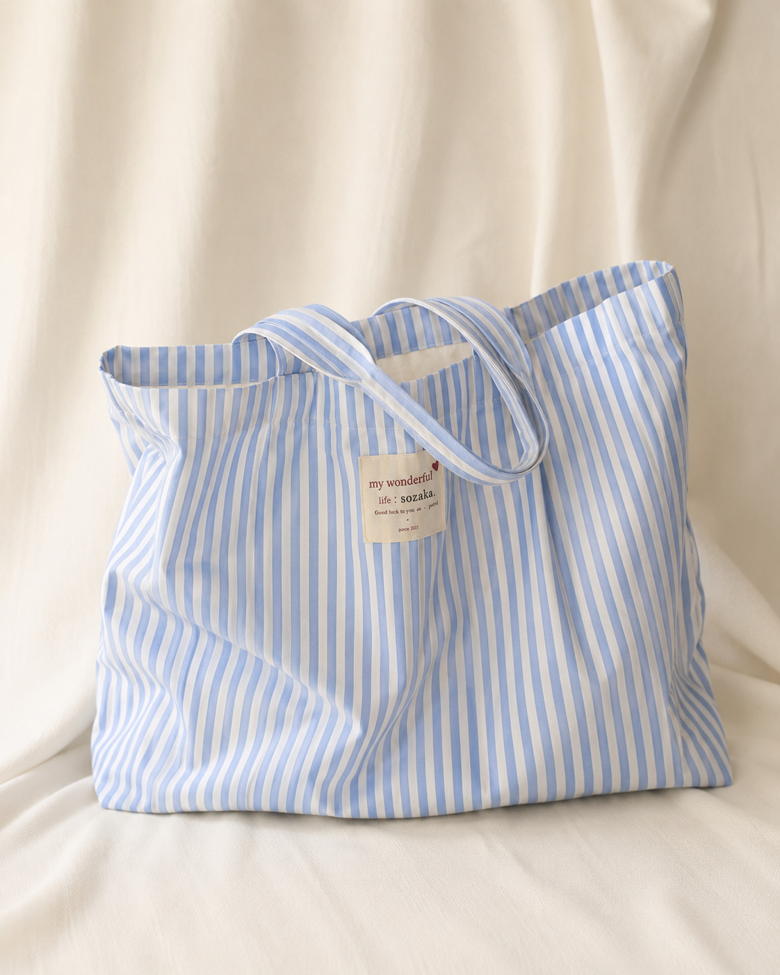 Blue Stripe Weekend Tote Bag