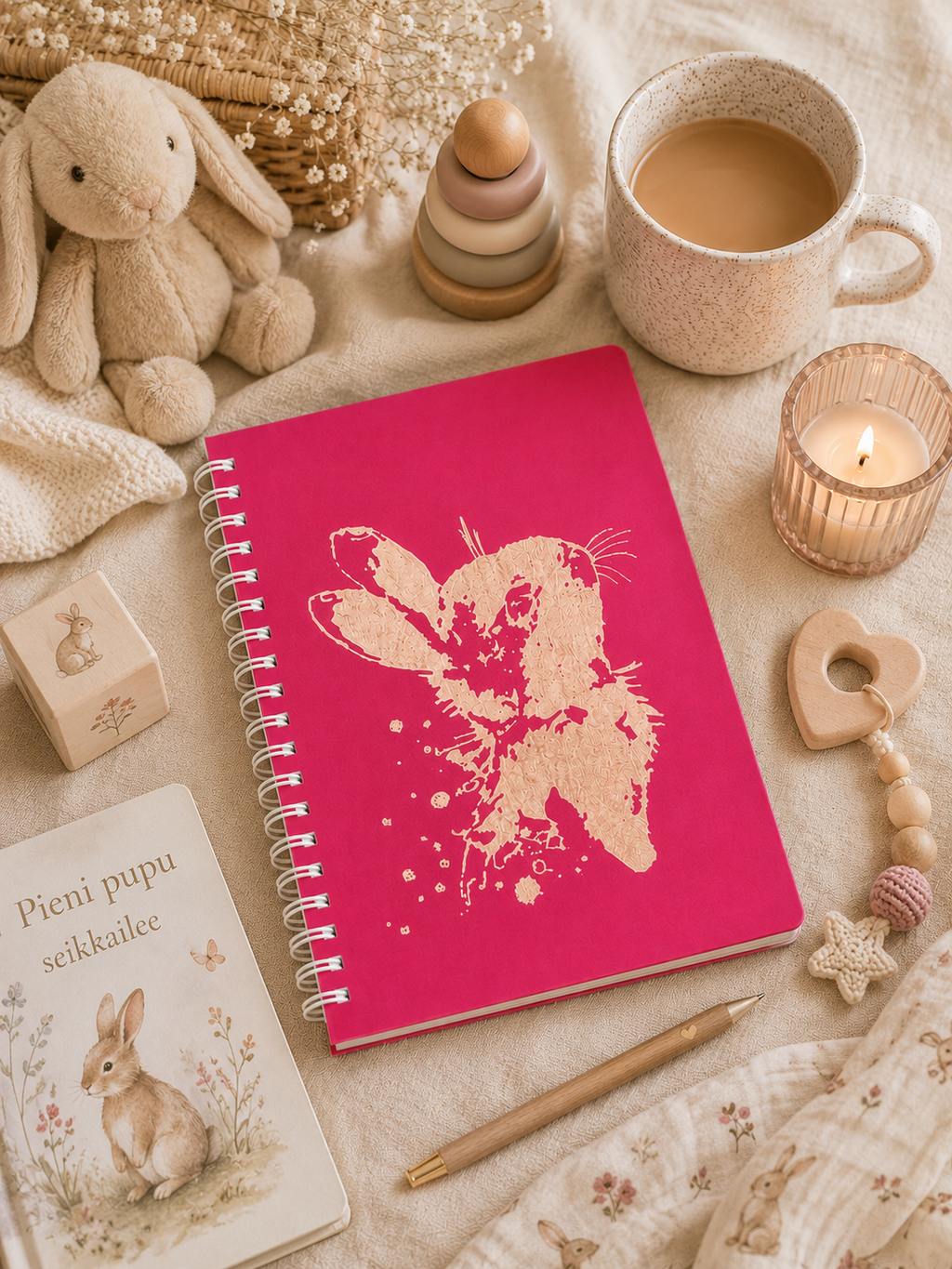 Muistivihko - pinkki pupu