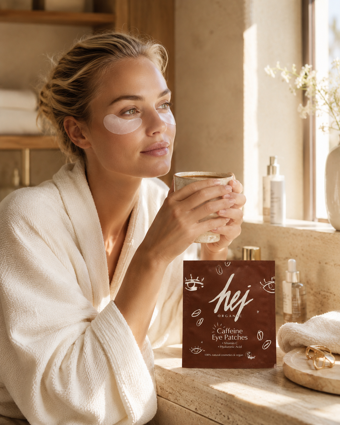HEJ Organic Caffeine Eye Patches