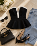 Sophia Peplum Top koko M