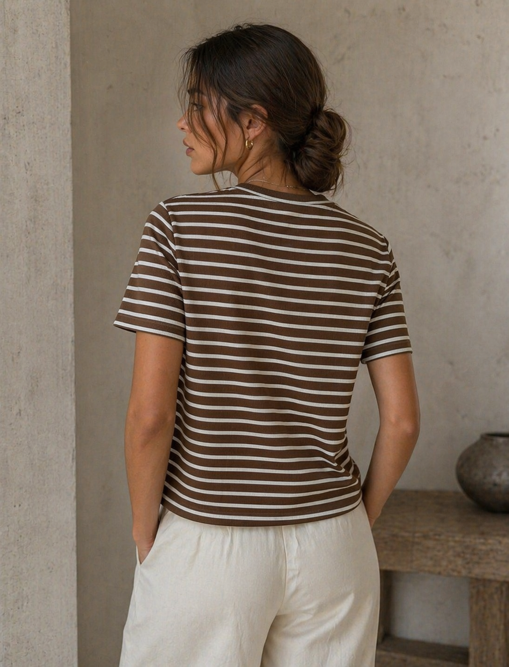 Striped Rib Tee